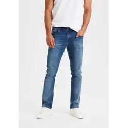 Buffalo 5-Pocket-Jeans in dark-blue-denim, Größe 38 Länge 34 - Herren Jeans mit elastischem Bund für perfekten Komfort. Der gerade Schnitt und die elastische Denim-Qualität sorgen für eine optimale Passform.