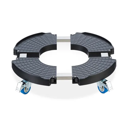 Pflanzenroller Blumentopfroller mit 4 Rollen – Ausziehbar & Praktisch - Praktischer Pflanzenroller für Blumentöpfe, rund und aus Kunststoff, mit 4 Rollen für einfache Mobilität. Ideal für drinnen und draußen, höhenverstellbar und leicht zu handhaben.