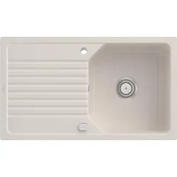 Villeroy & Boch Einbauspüle 33852FKR Siluet 60 S Ebony - Hochwertige Keramikspüle für Unterschränke ab 60 cm, mit edler Ebony-Oberfläche und CeramicPlus für einfache Reinigung. Ideal für stilvolle Küchen.