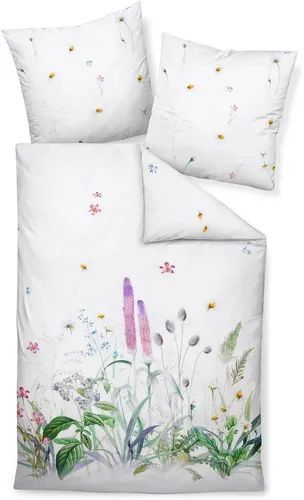 Janine Mako-Satin Bettwäsche-Garnitur modern art S 42127 - Bettwäsche in Multicolor, aus 100% Baumwolle, atmungsaktiv und feuchtigkeitsregulierend. Pflegeleicht, waschbar bis 60°C und mit praktischem Reißverschluss. Ideal für erholsame Nächte!