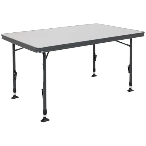 Crespo AP-247 Klapptisch, 110x70cm, schwarz - Camping-Möbel: Luxuriöser, stabiler Klapptisch mit hitzebeständiger, wasserfester Melamin-Tischplatte und robustem Aluminiumrahmen für höchste Qualität beim Camping.