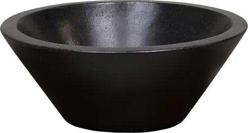Terrazzo Waschbecken Rund Schwarz 40 cm – Einzigartiges Handwaschbecken - Elegantes Terrazzo Waschbecken, handgefertigt in Indonesien. Jedes Stück ist ein Unikat mit einzigartigen Pigmentierungen. Ideal für stilvolle Badezimmergestaltungen.