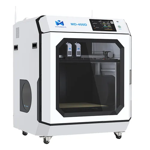 MINGDA MD-400D 3D-Drucker - Professioneller 3D-Drucker mit IDEX-System, beheizter Bauplatte und Doppelextruder für präzise Druckergebnisse und hohe Flexibilität.