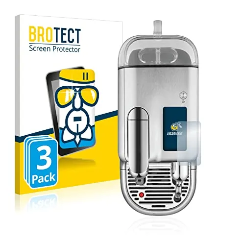 BROTECT 3 Stück Schutzglas für Sage Nespresso Creatista Pro Schutzfolie Panzer Folie Glas Displayschutz Made in Germany [ 9H, Anti-Fingerprint]