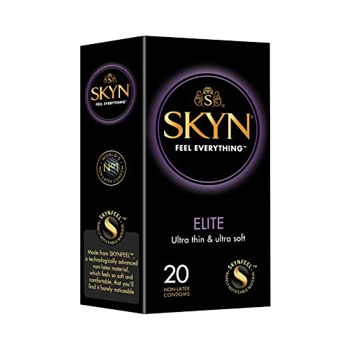 SKYN Elite Kondome 20er-Pack - Latexfreie Kondome für ein angenehmes Gefühl. Ultradünn und weich, ideal für besondere Momente. Perfekt für unbeschwerte Intimität.