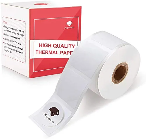 Phomemo M110 rundes Etikett, rundes selbstklebendes Thermoetikett, für Phomemo M200 M110 M120 M220 Etikettendrucker, 20 x 20 mm (0,78 "x 0,78") Thermoetiketten, DIY-Etikett ， 300 Etiketten/Rollen