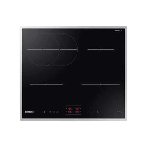 SAMSUNG NZ64B4015HK/U1 Induktionskochfeld - Induktionskochfeld mit 4 Kochzonen, 590 mm Breite und kabelloser WiFi-Technologie für smartes Kochen.