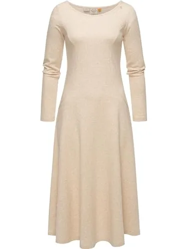 Stylisches A-Linien-Kleid RAGWEAR "Appero Long" für Damen, Gr. M (38) - Kleider - Bequemes Langarmkleid aus 70% Baumwolle, ideal für kalte Tage, mit tailliertem A-Linien-Schnitt und liebevollen Details für einen modischen Look.