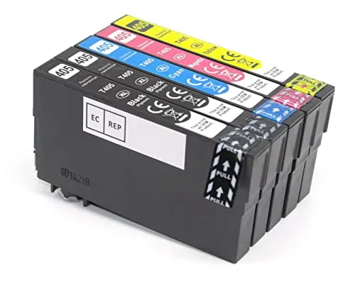 OBV 405 XL Druckerpatronen kompatibel Epson EC-C7000 WF-3800 Series WF-3820DWF WF-3825DWF WF-3830DWTF WF-4800 Series WF-4820DWF WF-4825DWF WF-4830DTWf WF-7800 Series ca. 1.100 Seiten 5er Sparset