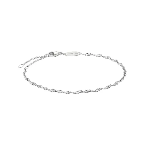 THOMAS SABO Singapur-Armband A2208-001-21-L19v - Elegantes 19 cm langes Armband aus Silber 925 mit spiralförmiger Kordeloptik. Individuell anpassbar dank Verlängerungskettchen – perfekt für dein persönliches Schmuckdesign.