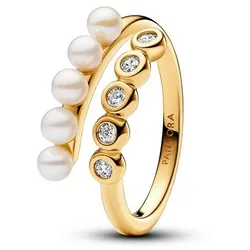 Pandora Fingerring Pandora Ring Pearls&Stones 163146C01-54 vergoldet goldfarben