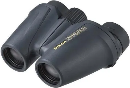 NIKON 10x25 Travelite EX Fernglas - Kompaktes Fernglas für Outdoor-Abenteuer, wasserdicht und stoßfest für optimale Sicht bei jedem Wetter.