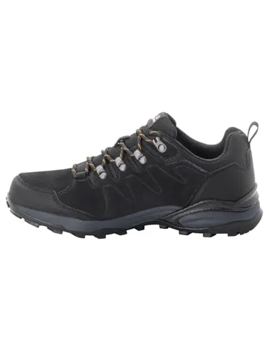 Jack Wolfskin Herren Refugio Texapore Low M Walking-Schuhe - Wasserdichte Wanderschuhe aus Veloursleder mit sehr guter Dämpfung und griffigem Profil, ideal für leichte Tagestouren.