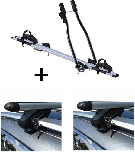 Fahrradträger SAGITTAR + Relingträger VDP L120 für Seat Exeo ST (Kombi) 3R5 - Fahrradträger Set für Seat Exeo ST (Kombi) 3R5 ab 9, inklusive Dachträger und Fahrradhalter, ideal für alle Fahrradtypen und sorgt für mehr Platz im Innenraum.