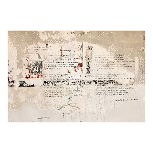 Apalis Vliestapete Alte Betonwand mit Bertolt Brecht Versen, HxB: 255cm x 384cm
