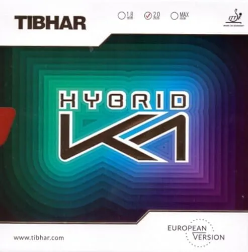 Tibhar Belag Hybrid K1, schwarz, 2,0 mm - Hochwertiger Tischtennisbelag Tibhar Hybrid K1 in schwarz, 2,0 mm. Bietet hervorragende Kontrolle und Spin für ambitionierte Spieler.