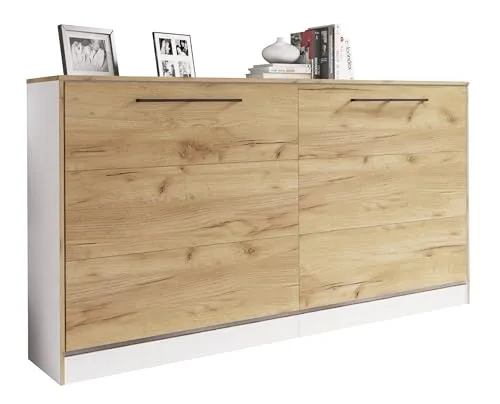 VCM Schrankbett 180x200 cm – Platzsparendes Wandklappbett mit Lattenrost - Praktisches Wandklappbett 180x200 cm, ideal für kleine Räume. Tagsüber als Kommode, nachts als vollwertige Liegefläche. Robuste Bauweise für langfristige Nutzung, passt perfekt in moderne Wohnkonzepte.