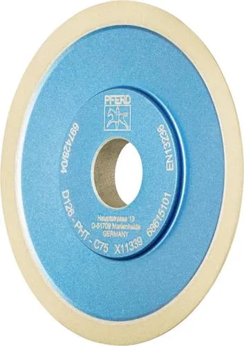 PFERD Diamant-Schleifscheibe Kunstharz 4BT9 PHT 125 mm D126 (mittel) - Polierpads für Hochleistungstrockenschliff, ideal zum Schleifen von Hartmetall und HSS-Werkzeugen ohne Kühlmittel.