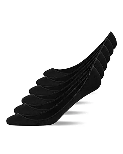 Snocks Füßlinge Damen & Herren aus Bio-Baumwolle - 6 Paar unsichtbare Sneakersocken mit Silikonstreifen - Sportsocken aus 74% Bio-Baumwolle, atmungsaktiv und mit rutschfestem Silikonstreifen für perfekten Halt. Ideal für Freizeit und Sport, bleiben sie unsichtbar in jedem Schuh.