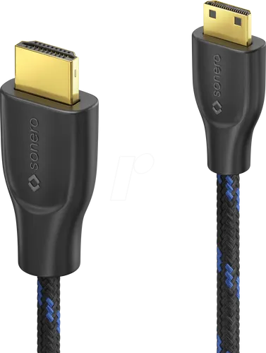SON X-PHC021-015 - Mini HDMI auf HDMI Kabel, 4K 60Hz, Nylon, 1,5m
