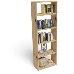 Matkam Möbel Bücherregal Eiche Artisan, 60x180 cm – Stilvolles Design für Ihr Zuhause - Das offene Bücherregal 60/30 EX3 bietet eleganten Stauraum für Bücher und Deko. Mit stabiler Verarbeitung und 18 mm starker Platte ist es ideal für Wohnzimmer und Büro.