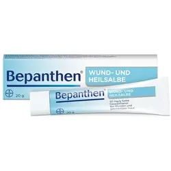 Bepanthen Wund- und Heilsalbe 20 G - Arzneimittel zur Unterstützung der Wundheilung, ideal bei oberflächlichen Haut- und Schleimhautschädigungen. Fördert die Heilung dank Dexpanthenol und ist auch für Schwangere geeignet.