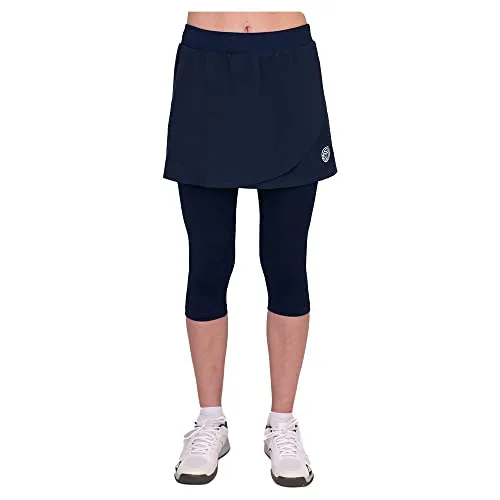 BIDI BADU Damen Crew Scapri - Dunkelblau, Größe: XS - Sportliches Damen-Scapri aus 94% Polyester und 6% Elasthan. Mit elastischem Bund und Schlitzen für optimale Bewegungsfreiheit. Ideal für Hobbysport und Freizeitaktivitäten.