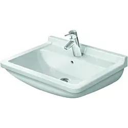 Duravit Waschbecken Starck 3 60cm - Badezimmer Waschbecken aus hochwertiger Keramik, mit praktischem Hahnloch und modernem Design für stilvolle Bäder.