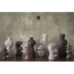 Vasen ferm LIVING, Schwarz, Stein - 14 - 30.5