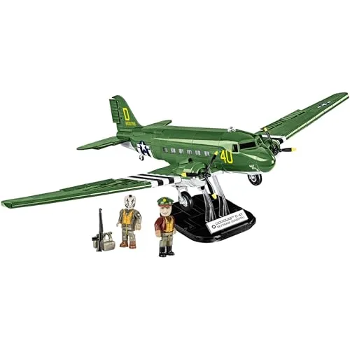 Douglas C-47 Skytrain (Dakota) - Luftfahrt-Modellbausatz - Bausteine made in EU für kreatives Spielen, langlebige Konstruktion von COBI - ideal für Modellbau-Enthusiasten!