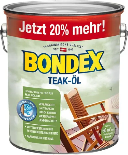Bondex Teak-Öl 3,00 l - Optimaler Schutz für Teakholz - Holzöle: Bondex Teak-Öl bietet optimalen Schutz und Pflege für Teakholz, sorgt für langanhaltenden Glanz und Wetterbeständigkeit.