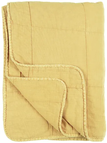 Ib Laursen Wohndecke Lemon Drop Gelb 180x130cm - Bettdecken aus Baumwolle und Polyester, ideal für gemütliche Stunden und ein frisches Ambiente in Ihrem Wohnraum.