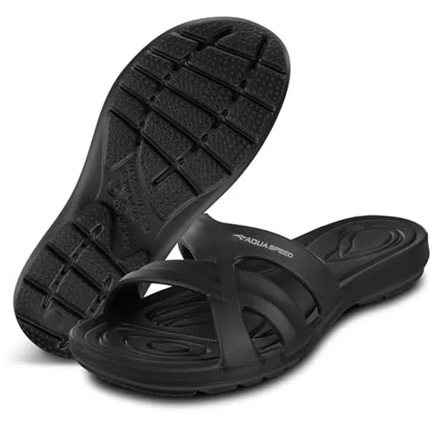Aqua Speed Rutschfest – EVA-Sohle Badepantolette Gr. 42 - Badeschuhe für Spa & Hotel, rutschfeste EVA-Duschlatschen mit sicherem Halt, ideal für nasse Böden in Wellnessbereichen.