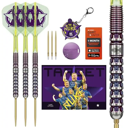 TARGET DARTS Dartpfeil Luke Littler World Champion 2025 Edition - 23g - Dartpfeile aus hochwertigem Tungsten, ideal für ambitionierte Spieler. Perfekt ausbalanciert für maximale Präzision und Kontrolle.