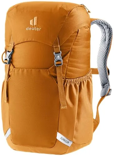 Deuter Kinderrucksack Junior maple-amber - Robuster Daypack für Kinder ab 7 Jahren, ideal für Abenteuer mit angenehmer Belüftung durch das Airstripes-Rückensystem und praktischen Fächern für optimale Organisation.