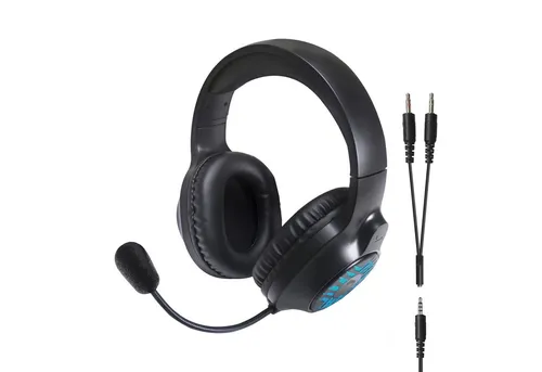 Speedlink Tyron - RGB Gaming Headset mit Mikrofon für PC PS4/PS5/ Xbox Series X/S/Switch, RGB Beleuchtung, mit Kabel 3,5mm Klinke, Y-Adapter, schwarz