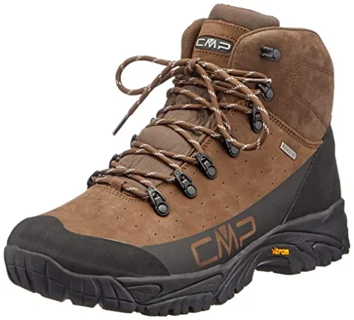 CMP Dhenieb Trekking Shoe WP arabica (Q925) - Herren Wanderschuhe - Knöchelhohe, wasserdichte Trekking Schuhe aus hochwertigem Nubukleder mit hervorragendem Grip durch Vibram-Sohle, ideal für Outdoor-Abenteuer und lange Touren.