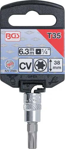 BGS-2565 Bit-Einsatz Antrieb Innenvierkant 6,3 mm (1/4") T-Profil (für Torx) T35