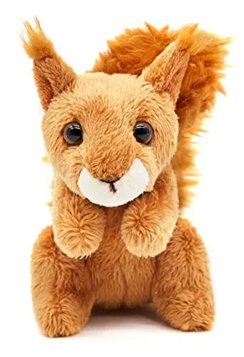 Uni-Toys - Eichhörnchen Plushie - 13 cm (Höhe) - Plüsch-Waldtier - Plüschtier, Kuscheltier