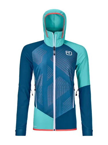 Ortovox Col Becchei Jacket Women - petrol blue (XS) - Funktionsjacke für Skitouren, extrem atmungsaktiv und winddicht, ideal für anspruchsvolle alpine Bedingungen mit PFC-freiem Material.