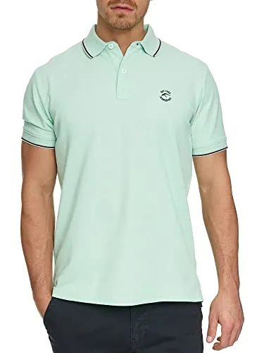Indicode Herren Wallo Poloshirt aus Baumwolle | Stilvolles Herrenpoloshirt mit Polokragen - Hochwertiges Herrenpoloshirt mit klassischem Polokragen und feinen Kontrastakzenten. Ideal für lässige Looks und vielseitig kombinierbar. Regular Fit für optimalen Tragekomfort und Bewegungsfreiheit.