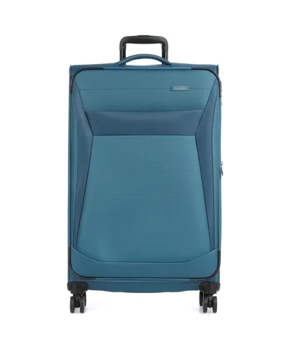 Travelite 4-Rad Koffer Größe L - Weichschale mit Dehnfalte und Kantenschutz, 78 cm, 90-97 Liter, leicht und praktisch für die ganze Familie