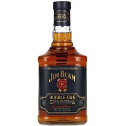 Jim Beam Double Oak Twice Barreled Whiskey 43% Vol. - 0,7l - Whisky mit einzigartigem doppeltem Fasslagerung für ein reichhaltiges Aroma und vollmundigen Geschmack, perfekt für Kenner.