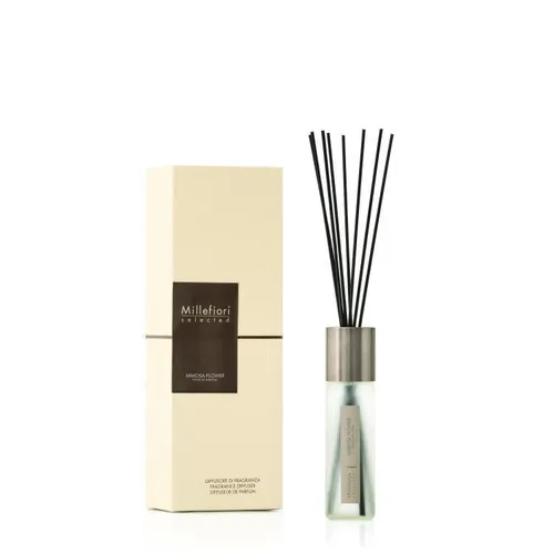 Millefiori Milano Selected Stick Diffuser Refill Mimosa Flower 100 ml - Aromatherapie - Erfrischender Mimosa-Duft für eine angenehme Raumatmosphäre, ideal zum Auffrischen Ihres Diffusers.