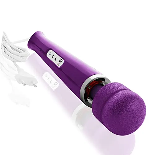 NEU - NACHFOLGER des ORIGINALS von „BuyAndFeelGood“ - Magic Wand Massagestab - JETZT mit EXTRA SPEED-Taste - Aufliege-Vibratoren in Purpur/Lila