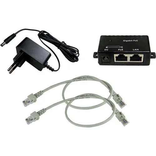 Homeway Set Stromversorgung Wi-Fi6 ax HW-INAPSET1 - Multimedia Zubehör für Netzwerk, sorgt für stabile Stromversorgung von Wi-Fi 6 ax Access Points mit PoE-Injektor und hochwertigen Feederpatchkabeln.