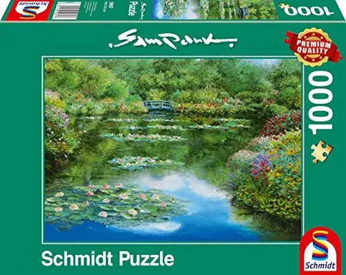 Schmidt Spiele 59657 Monet Sam Park, Seerosenteich, 1000 Teile Puzzle, Bunt
