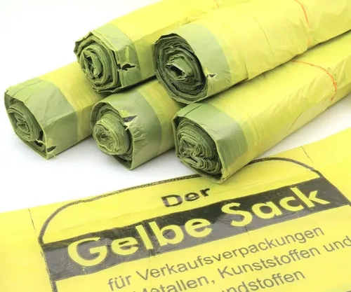 Rollen Gelbe Säcke / Gelber Sack mit Zugband - Wertstoffsack - 65 Stück 5