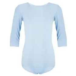 Aquarti Turnanzug Aquarti Mädchen Body 3/4 Arm Ballett Trikot blau 152