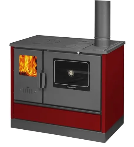 Küchenofen Holzherd Kaminofen Gusseisen 7,9KW - Kaminofen der Energieeffizienzklasse A+, ideal für effiziente Heizleistung und gemütliche Wärme in Ihrer Küche.